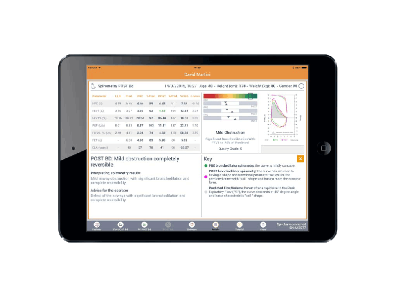 Спирометр для IPAD SPIROBANK II SMART с опцией оксиметрии