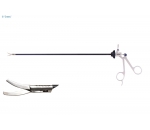 Ножницы эндоскопические поворотные с двумя подвижными браншами изогнутые (5 мм) 