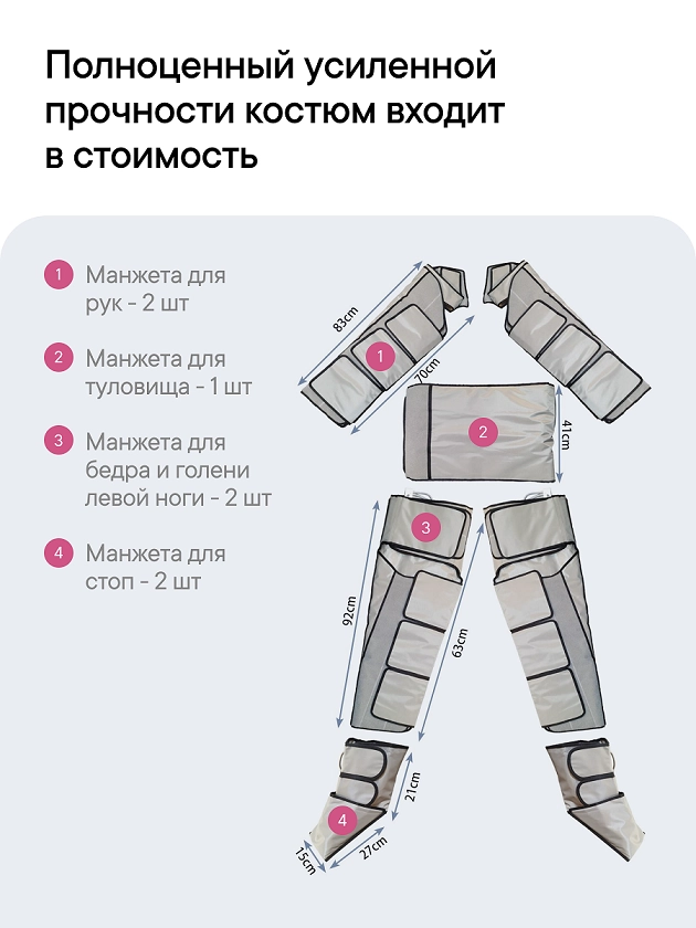 Аппарат физиотерапевтический для прессотерапии, ик-прогрева, миостимуляции Scopula PressoPro 4