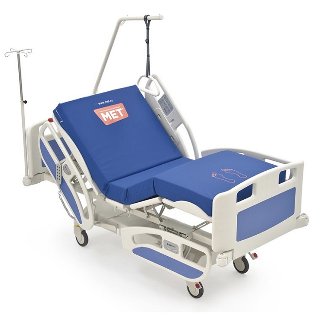 Реанимационная пяти-функциональная кровать с приводами DeWert , с CPR, аккумулятором и удлинением ложа MET TATRA LIGHT II Реанимационная пяти-функциональная кровать с приводами DeWert , с CPR, аккумулятором и удлинением ложа MET TATRA LIGHT II