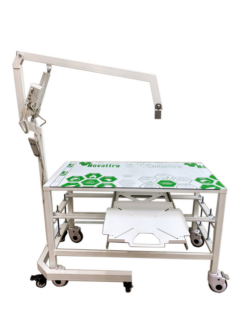  Стол ветеринарный для рентгена с выдвижной полкой на колесах Аверс	