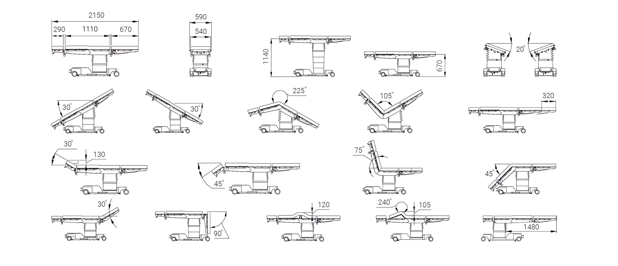 Стол общехирургический ОМ-ДЕЛЬТА-ПЛЮС-02